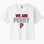 PERRY HIGH SCHOOL MAROONS Next Level Women's Festival Cali Crop Tee Front Thumbnail
