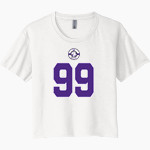 Shell Bank Brigade <span class="pdp-name-mascot">Shell Bank P771K@014 Labradors</span> Next Level Women's Festival Cali Crop Tee Front Thumbnail
