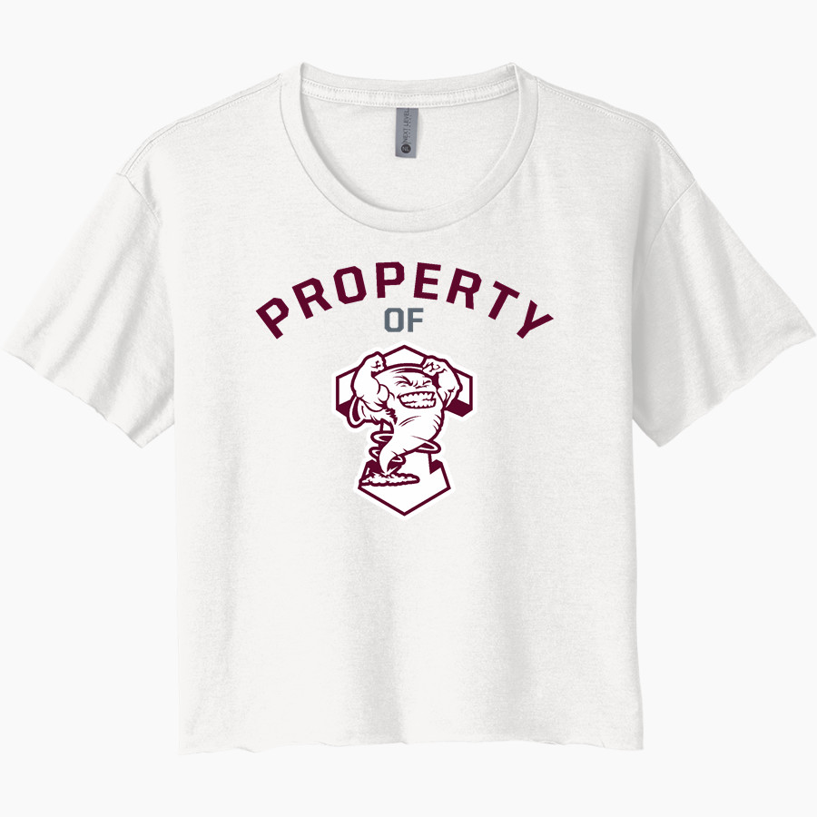 TEXLINE HIGH SCHOOL TORNADOS Next Level Women's Festival Cali Crop Tee