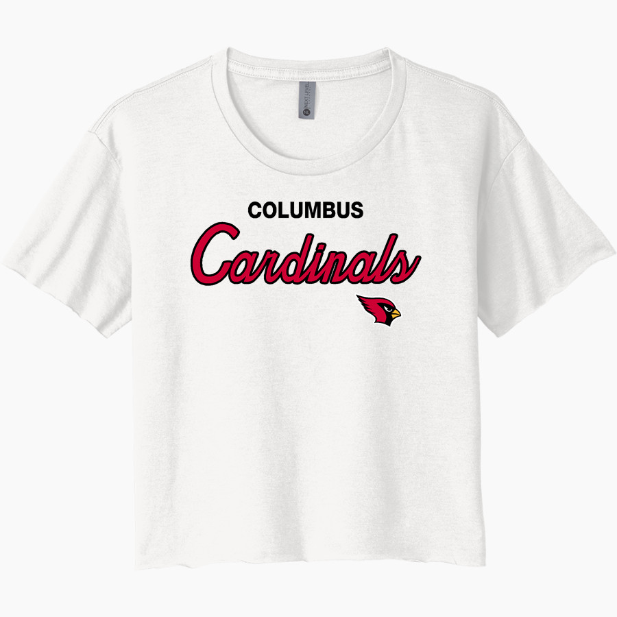 COLUMBUS HIGH SCHOOL CARDINALS Next Level Women's Festival Cali Crop Tee