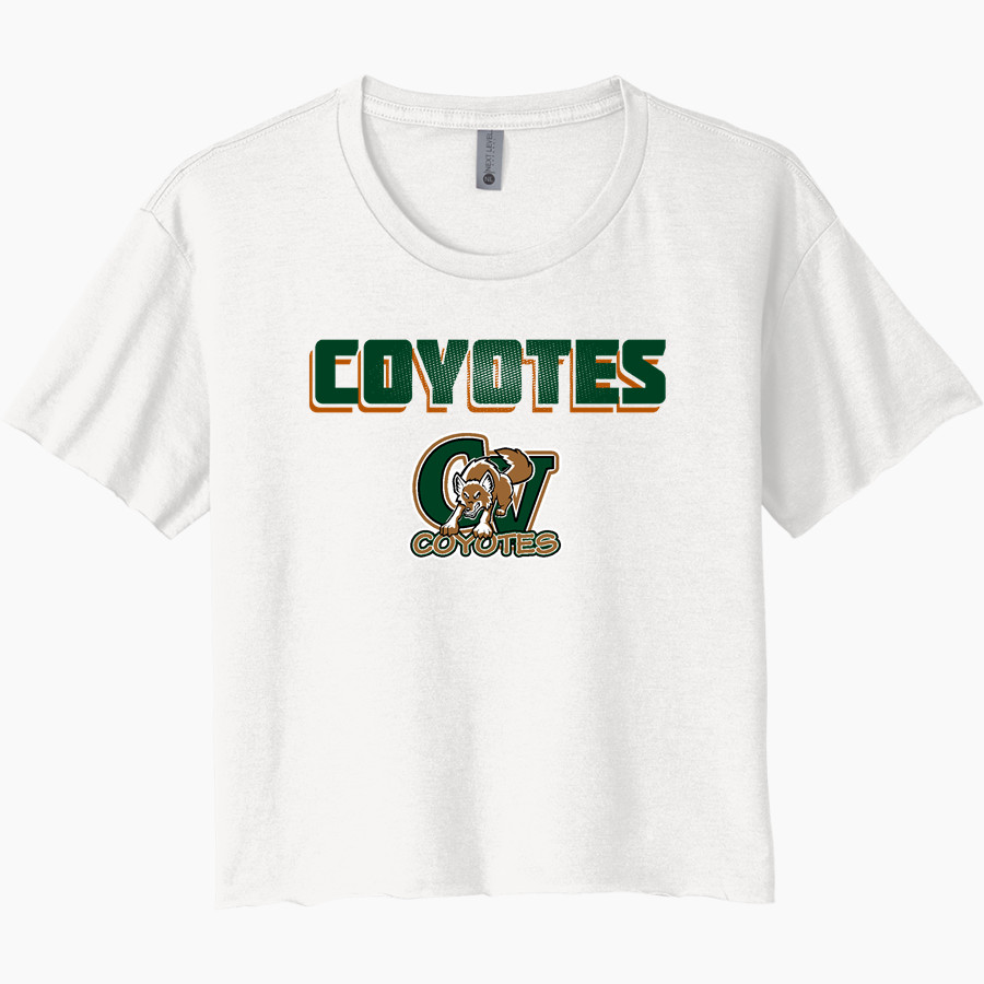 CAMPO VERDE HIGH SCHOOL COYOTES <span class="pdp-name-mascot">CAMPO VERDE COYOTES</span> Next Level Women's Festival Cali Crop Tee