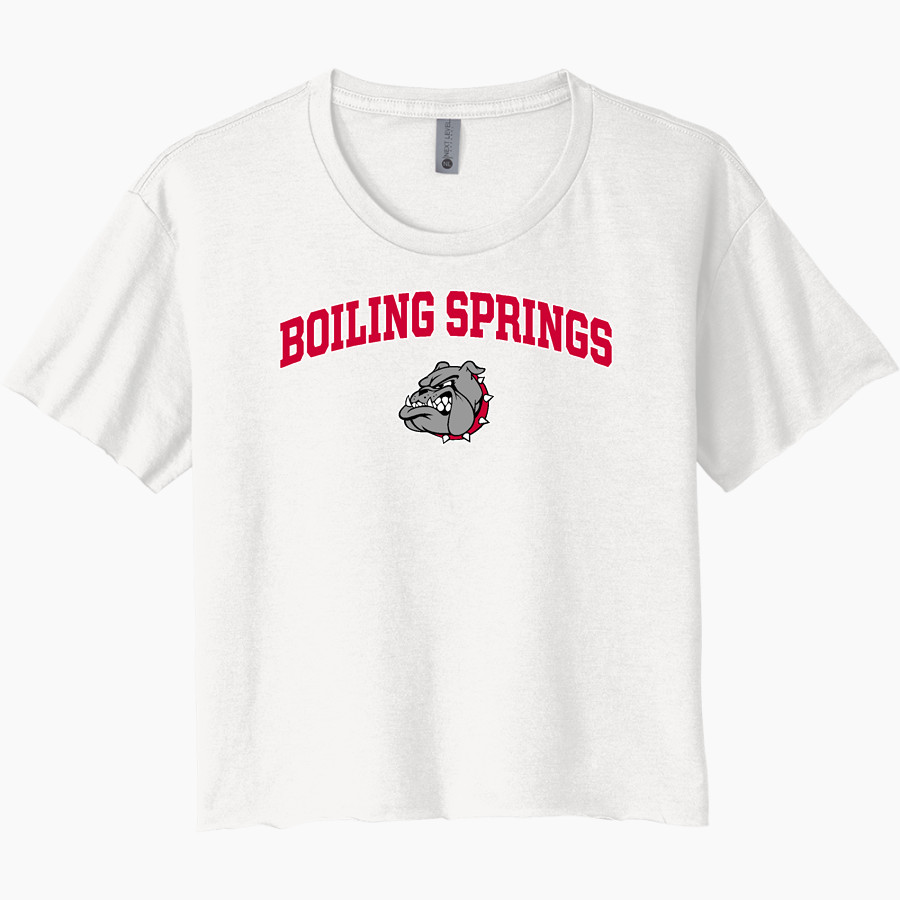 Boiling Springs Middle School bulldogs offical sideline store <span class="pdp-name-mascot">Boiling Springs Bulldogs</span> Next Level Women's Festival Cali Crop Tee