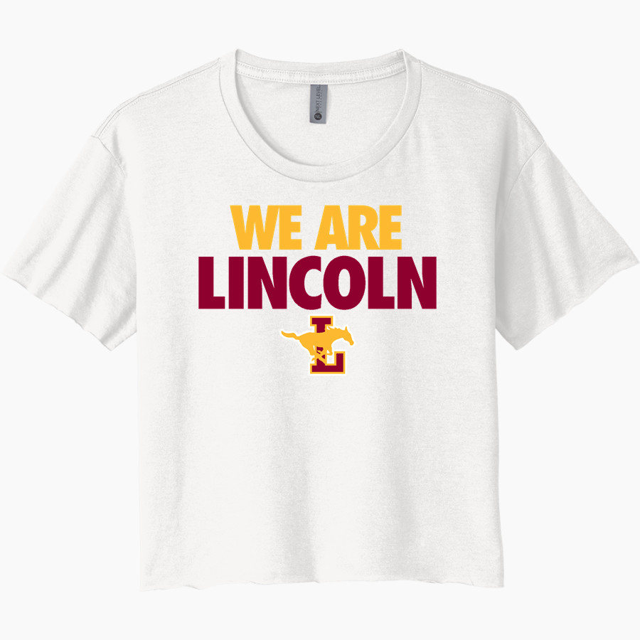 Lincoln Mustangs <span class="pdp-name-mascot">Lincoln Mustangs</span> Next Level Women's Festival Cali Crop Tee