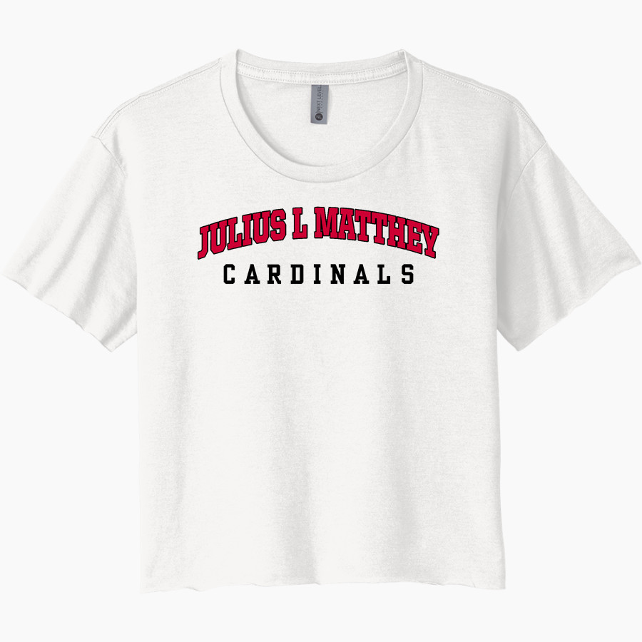 Julius L Matthey Cardinals <span class="pdp-name-mascot">Julius L Matthey Cardinals</span> Next Level Women's Festival Cali Crop Tee