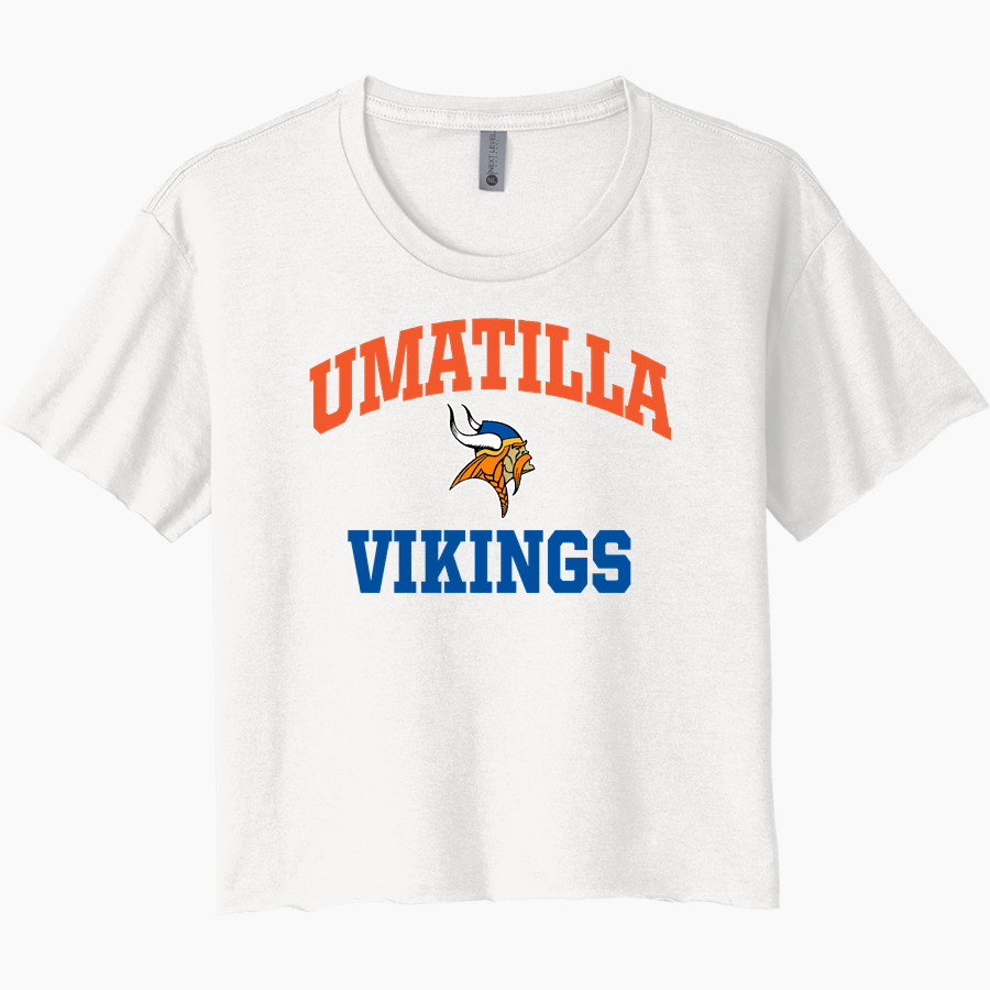 UMATILLA HIGH SCHOOL VIKINGS <span class="pdp-name-mascot">UMATILLA VIKINGS</span> Next Level Women's Festival Cali Crop Tee