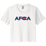 AFCA <span class="pdp-name-mascot">Afca Texas</span> Next Level Women's Festival Cali Crop Tee Front Thumbnail