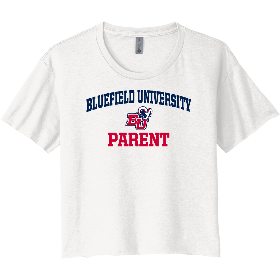 Bluefield University Sideline Store <span class="pdp-name-mascot">Bluefield University</span> Next Level Apparel Women's Festival Cali Crop Tee