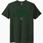 Weaver Beavers <span class="pdp-name-mascot">Weaver Beavers</span> Next Level Unisex Tri-Blend T-Shirt Front Thumbnail