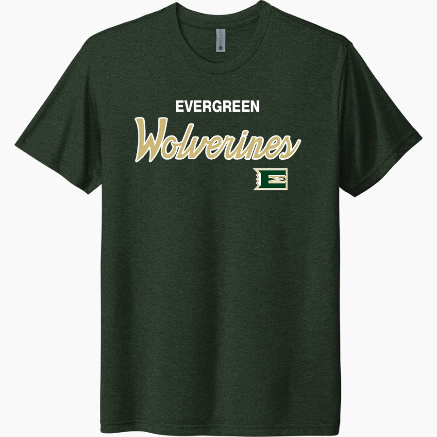 Evergreen Wolverines Next Level Unisex Tri-Blend T-Shirt