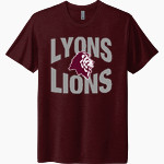 LYONS CENTRAL HIGH SCHOOL LIONS <span class="pdp-name-mascot">LYONS LIONS</span> Next Level Unisex Tri-Blend T-Shirt Front Thumbnail