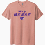 West Ashley Wildcats <span class="pdp-name-mascot">West Ashley Wildcats</span> Next Level Unisex Tri-Blend T-Shirt Front Thumbnail