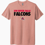 UW River Falls Falcons Next Level Unisex Tri-Blend T-Shirt Front Thumbnail
