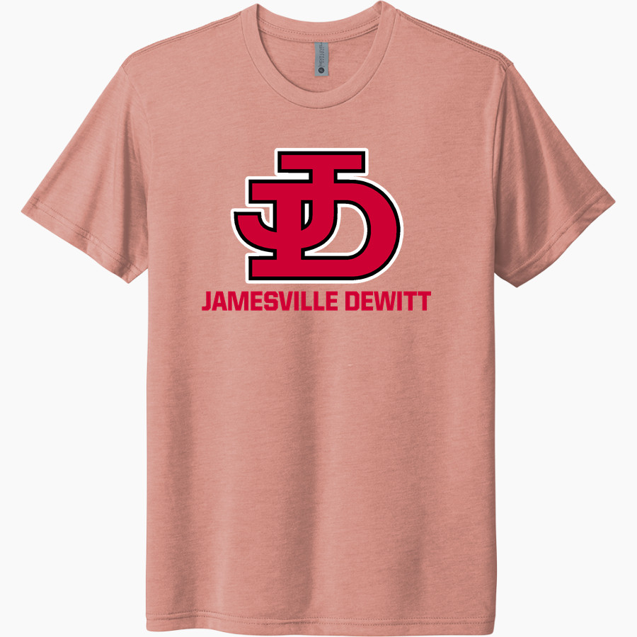 Jamesville DeWitt Red Rams Next Level Unisex Tri-Blend T-Shirt