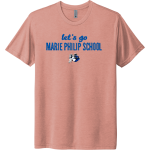 Marie Philip School Galloping Ghosts <span class="pdp-name-mascot">Marie Philip School Galloping Ghosts</span> Next Level Apparel Unisex Tri-Blend T-Shirt Front Thumbnail