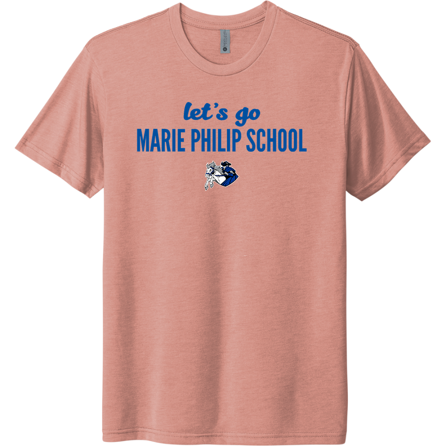 Marie Philip School Galloping Ghosts <span class="pdp-name-mascot">Marie Philip School Galloping Ghosts</span> Next Level Apparel Unisex Tri-Blend T-Shirt