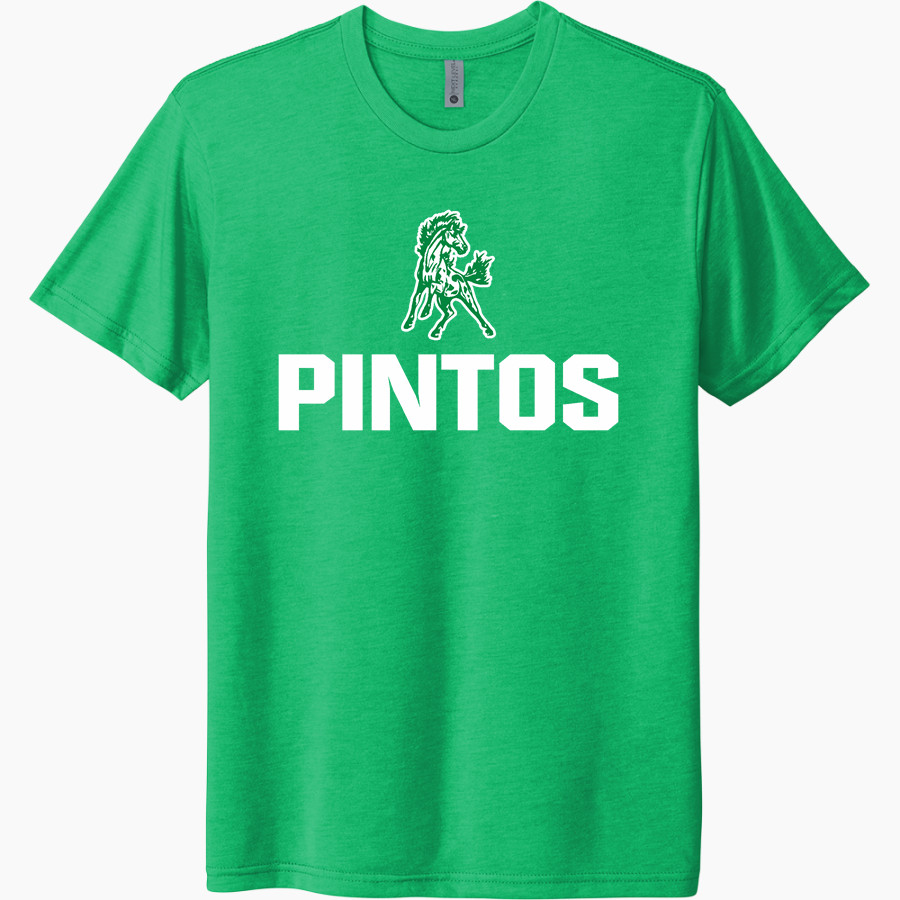 MORIARTY HIGH SCHOOL PINTOS Next Level Unisex Tri-Blend T-Shirt