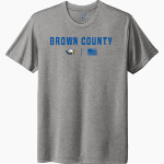 BROWN COUNTY HIGH SCHOOL EAGLES <span class="pdp-name-mascot">BROWN COUNTY EAGLES</span> Next Level Unisex Tri-Blend T-Shirt Front Thumbnail