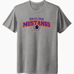 Skyline Gila River Mustangs <span class="pdp-name-mascot">Skyline Mustangs</span> Next Level Unisex Tri-Blend T-Shirt Front Thumbnail