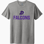 DARLINGTON HIGH SCHOOL FALCONS Next Level Unisex Tri-Blend T-Shirt Front Thumbnail
