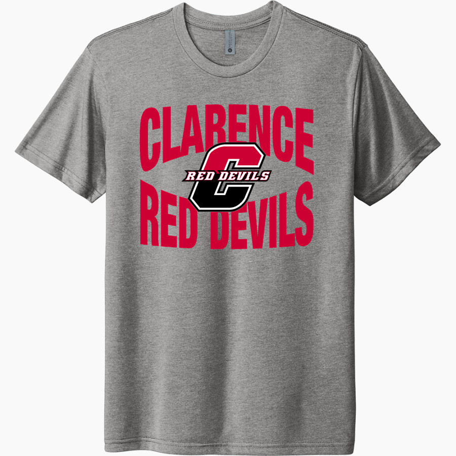 CLARENCE HIGH SCHOOL RED DEVILS <span class="pdp-name-mascot">CLARENCE RED DEVILS</span> Next Level Unisex Tri-Blend T-Shirt