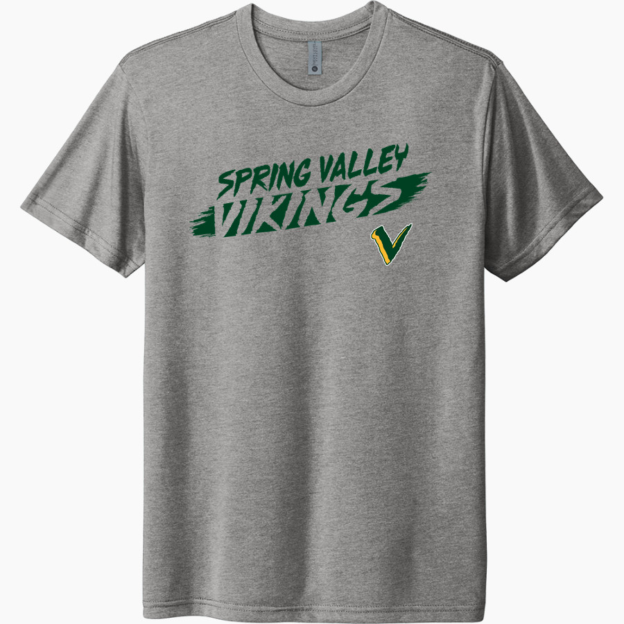 SPRING VALLEY VIKINGS #TheValley <span class="pdp-name-mascot">SPRING VALLEY VIKINGS</span> Next Level Unisex Tri-Blend T-Shirt