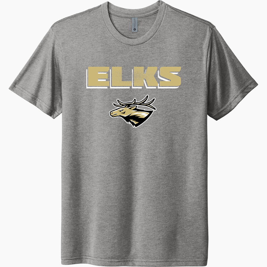 EVANT HIGH SCHOOL ELKS <span class="pdp-name-mascot">EVANT ELKS</span> Next Level Unisex Tri-Blend T-Shirt
