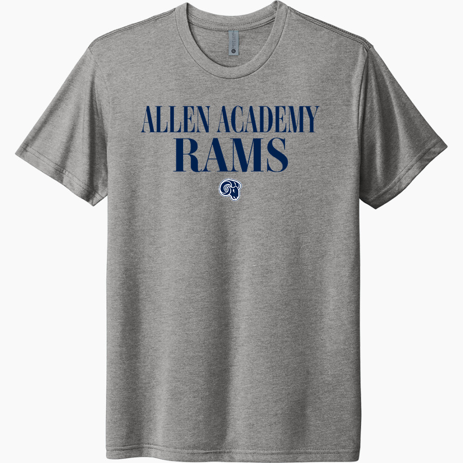 ALLEN ACADEMY RAMS Next Level Unisex Tri-Blend T-Shirt