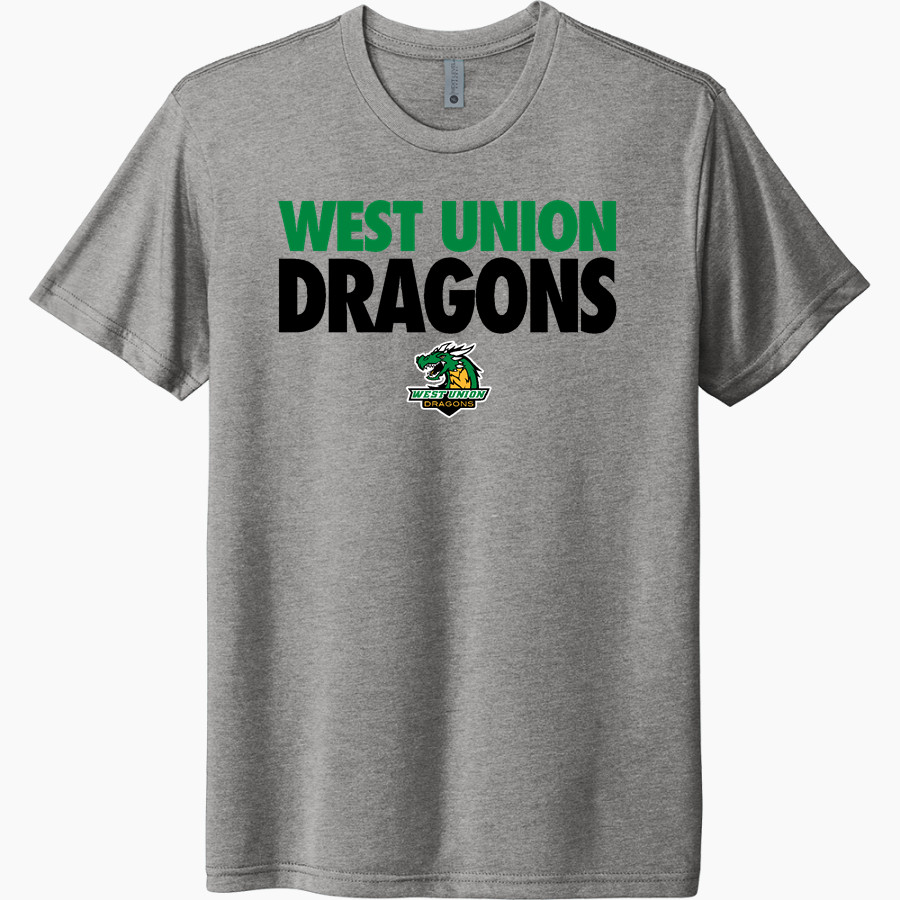 WEST UNION HIGH SCHOOL DRAGONS <span class="pdp-name-mascot">WEST UNION DRAGONS</span> Next Level Unisex Tri-Blend T-Shirt