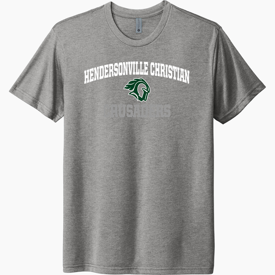 HENDERSONVILLE CHRISTIAN ACADEMY CRUSADERS <span class="pdp-name-mascot">HENDERSONVILLE CHRISTIAN CRUSADERS</span> Next Level Unisex Tri-Blend T-Shirt