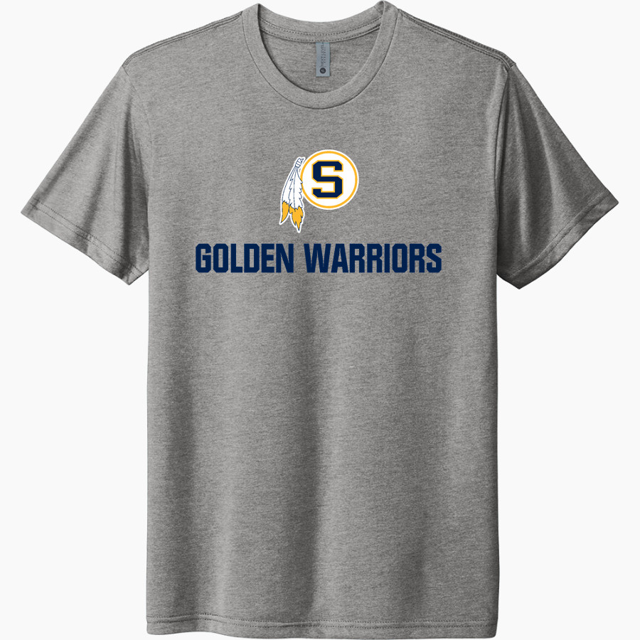 STERLING HIGH SCHOOL GOLDEN WARRIORS <span class="pdp-name-mascot">STERLING GOLDEN WARRIORS</span> Next Level Unisex Tri-Blend T-Shirt