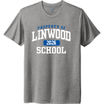 Linwood School Lions <span class="pdp-name-mascot">Linwood Lions</span> Next Level Apparel Unisex Tri-Blend T-Shirt Front Thumbnail