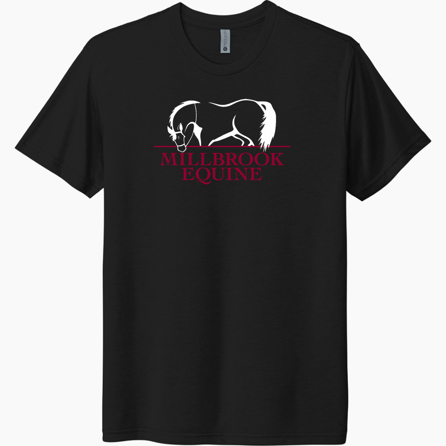 Millbrook Equine Veterinary Clinic Millbrook Equine Vet <span class="pdp-name-mascot">Millbrook Equine Veterinary Clinic</span> Next Level Unisex Tri-Blend T-Shirt