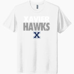 XAVIER HIGH SCHOOL HAWKS Next Level Unisex Tri-Blend T-Shirt Front Thumbnail