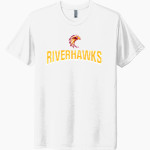 THE DALLES HIGH SCHOOL RIVERHAWKS Next Level Unisex Tri-Blend T-Shirt Front Thumbnail