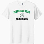 EVERGREEN PARK HIGH SCHOOL MUSTANGS <span class="pdp-name-mascot">EVERGREEN PARK MUSTANGS</span> Next Level Unisex Tri-Blend T-Shirt Front Thumbnail