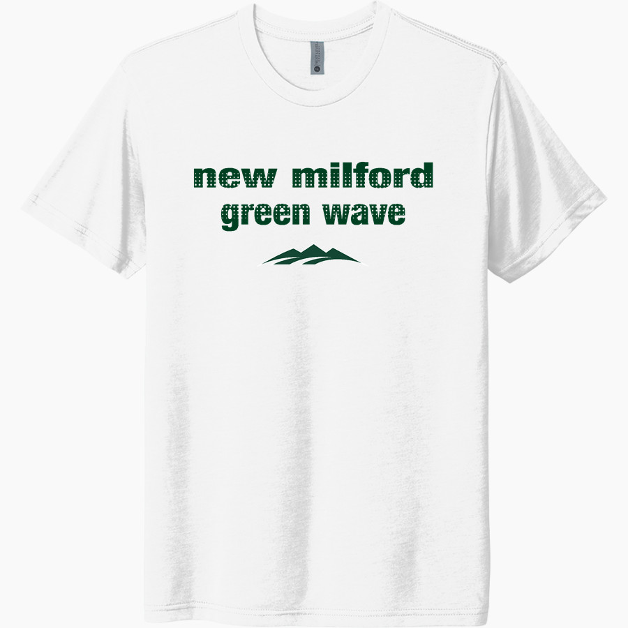 New Milford Green Wave Next Level Unisex Tri-Blend T-Shirt