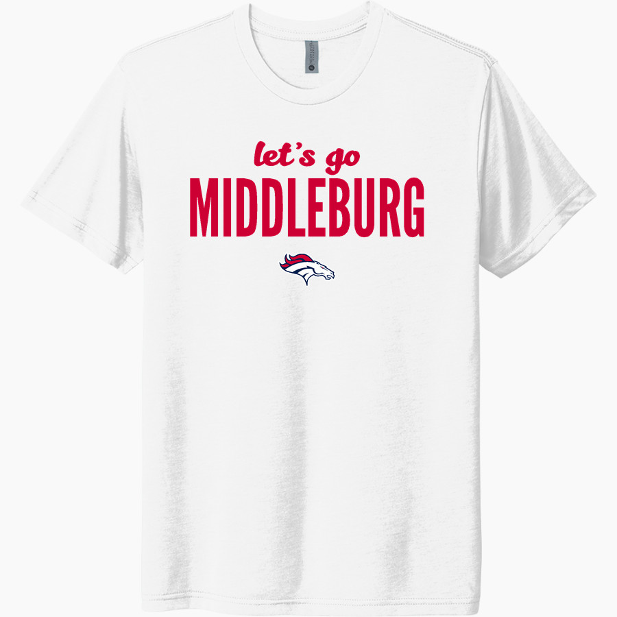 MIDDLEBURG HIGH SCHOOL BRONCOS Next Level Unisex Tri-Blend T-Shirt