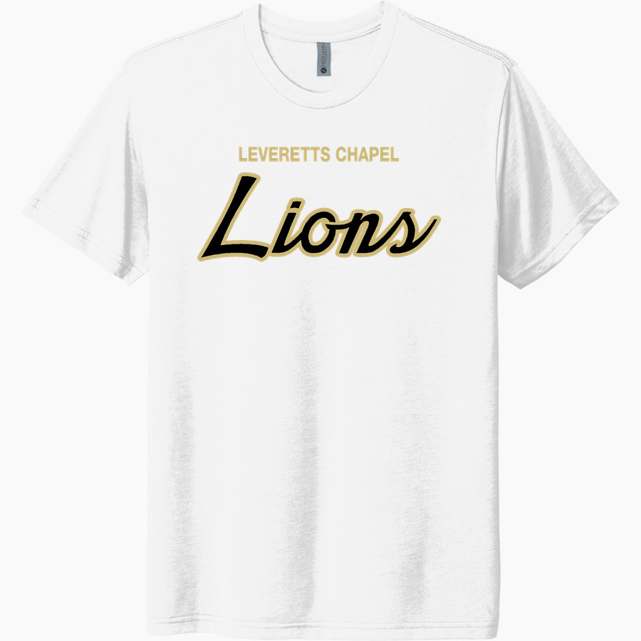 LEVERETTS CHAPEL HIGH SCHOOL LIONS <span class="pdp-name-mascot">LEVERETTS CHAPEL LIONS</span> Next Level Unisex Tri-Blend T-Shirt