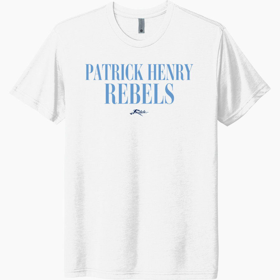 PATRICK HENRY HIGH SCHOOL REBELS <span class="pdp-name-mascot">PATRICK HENRY REBELS</span> Next Level Unisex Tri-Blend T-Shirt