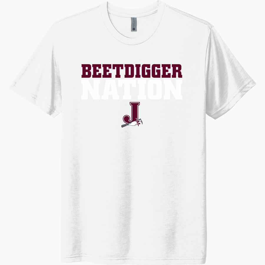JORDAN HIGH SCHOOL BEETDIGGERS <span class="pdp-name-mascot">JORDAN BEETDIGGERS</span> Next Level Unisex Tri-Blend T-Shirt