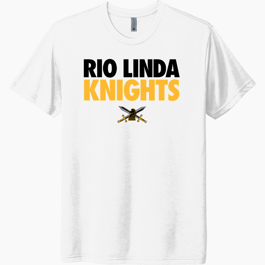 RIO LINDA HIGH SCHOOL KNIGHTS <span class="pdp-name-mascot">RIO LINDA KNIGHTS</span> Next Level Unisex Tri-Blend T-Shirt