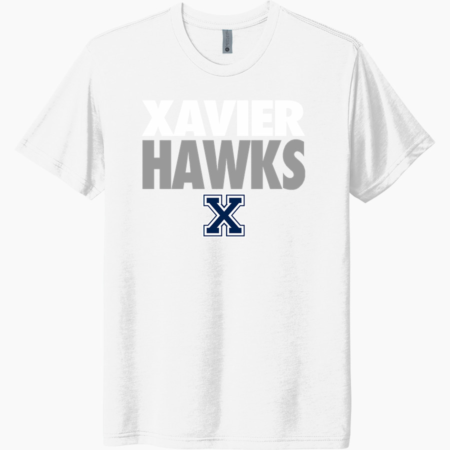 XAVIER HIGH SCHOOL HAWKS Next Level Unisex Tri-Blend T-Shirt