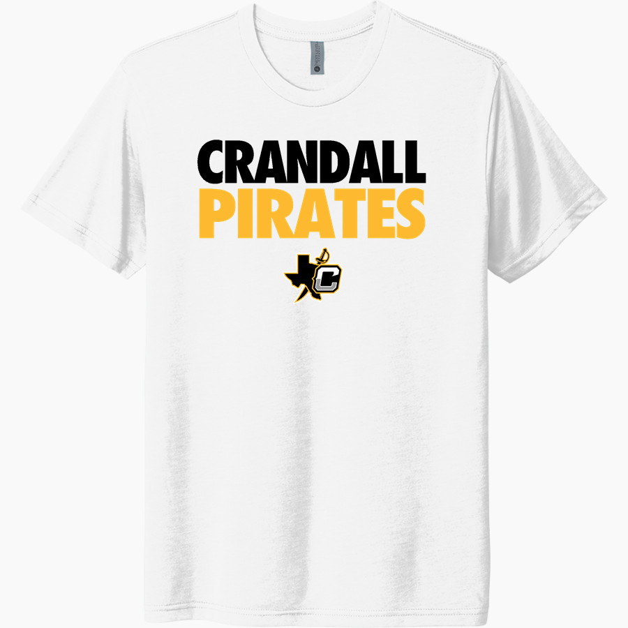 CRANDALL HIGH SCHOOL PIRATES Next Level Unisex Tri-Blend T-Shirt