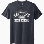 SANDUSKY HIGH SCHOOL BLUE STREAKS <span class="pdp-name-mascot">SANDUSKY BLUE STREAKS</span> Next Level Unisex Tri-Blend T-Shirt Front Thumbnail