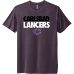 Carlsbad Lancers <span class="pdp-name-mascot">Carlsbad Lancers</span> Next Level Apparel Unisex Tri-Blend T-Shirt Front Thumbnail
