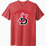 Jamesville DeWitt Red Rams <span class="pdp-name-mascot">Jamesville DeWitt Red Rams or JD Red Rams</span> Next Level Unisex Tri-Blend T-Shirt Front Thumbnail
