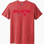 WILLISTON HIGH SCHOOL RED DEVILS Next Level Unisex Tri-Blend T-Shirt Front Thumbnail