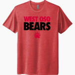 West Oso Bears <span class="pdp-name-mascot">West Oso Bears</span> Next Level Unisex Tri-Blend T-Shirt Front Thumbnail