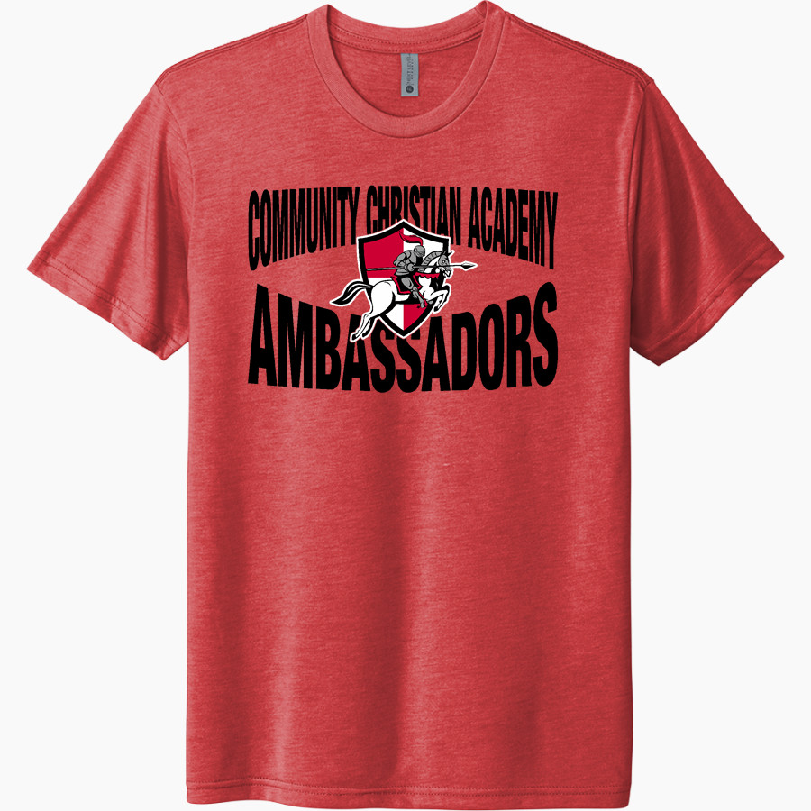 Community Christian Academy Ambassadors <span class="pdp-name-mascot">Community Christian Academy Ambassadors</span> Next Level Unisex Tri-Blend T-Shirt