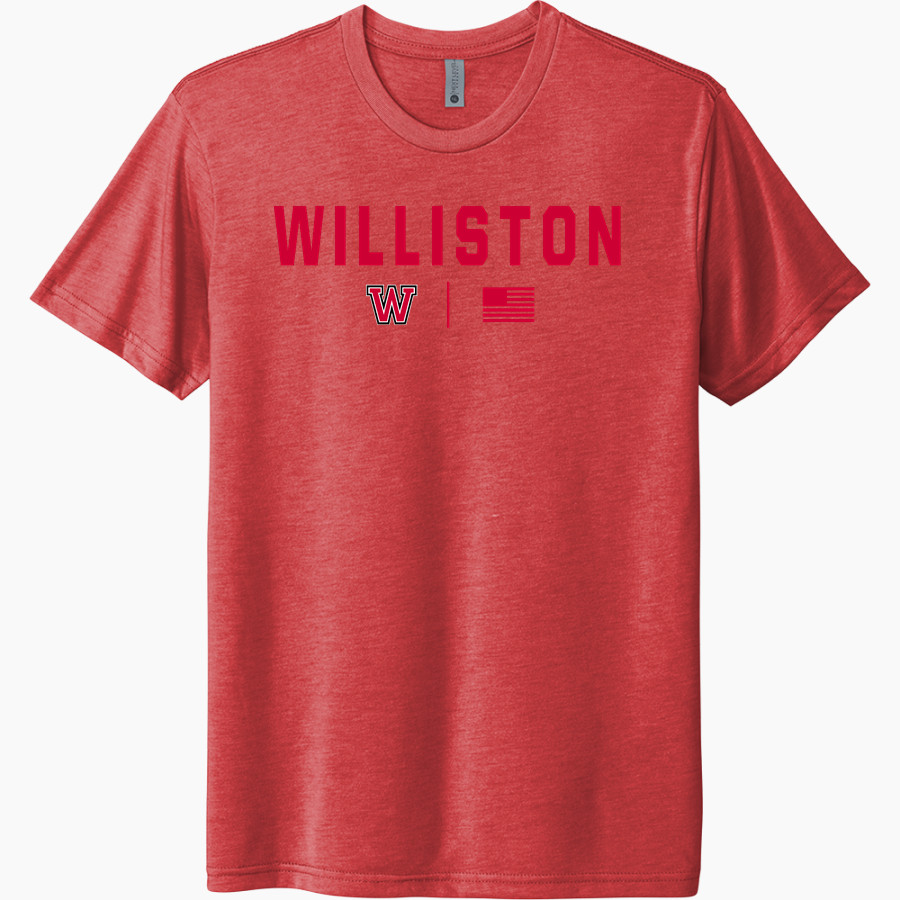 WILLISTON HIGH SCHOOL RED DEVILS Next Level Unisex Tri-Blend T-Shirt